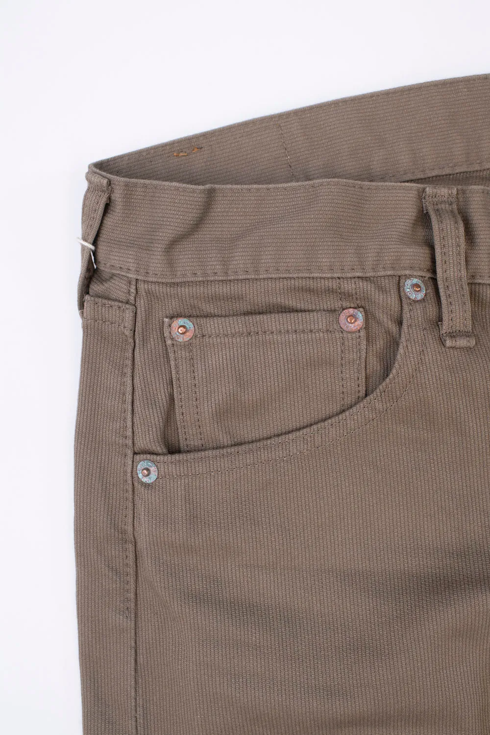 01-0107W-107 - Ivy Fit Pique Denim - Dusty Olive