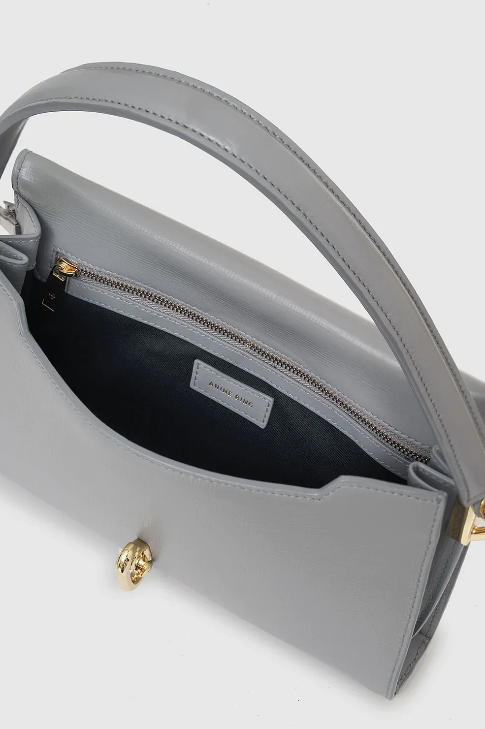 Anine Bing - Colette Bag in Grey Saffiano