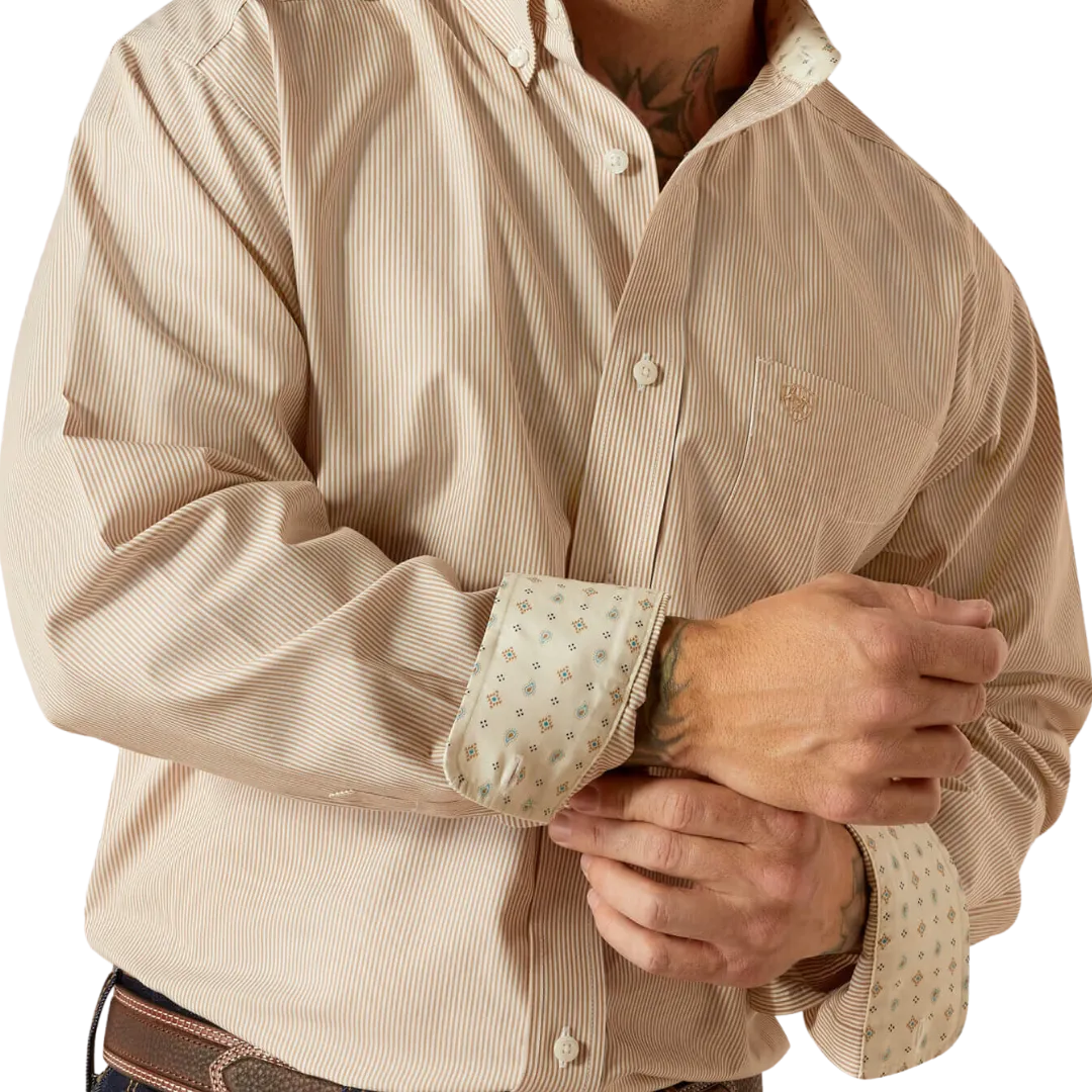 Ariat Men's Wrinkle Free Graysen Classic Fit Gold Shirt