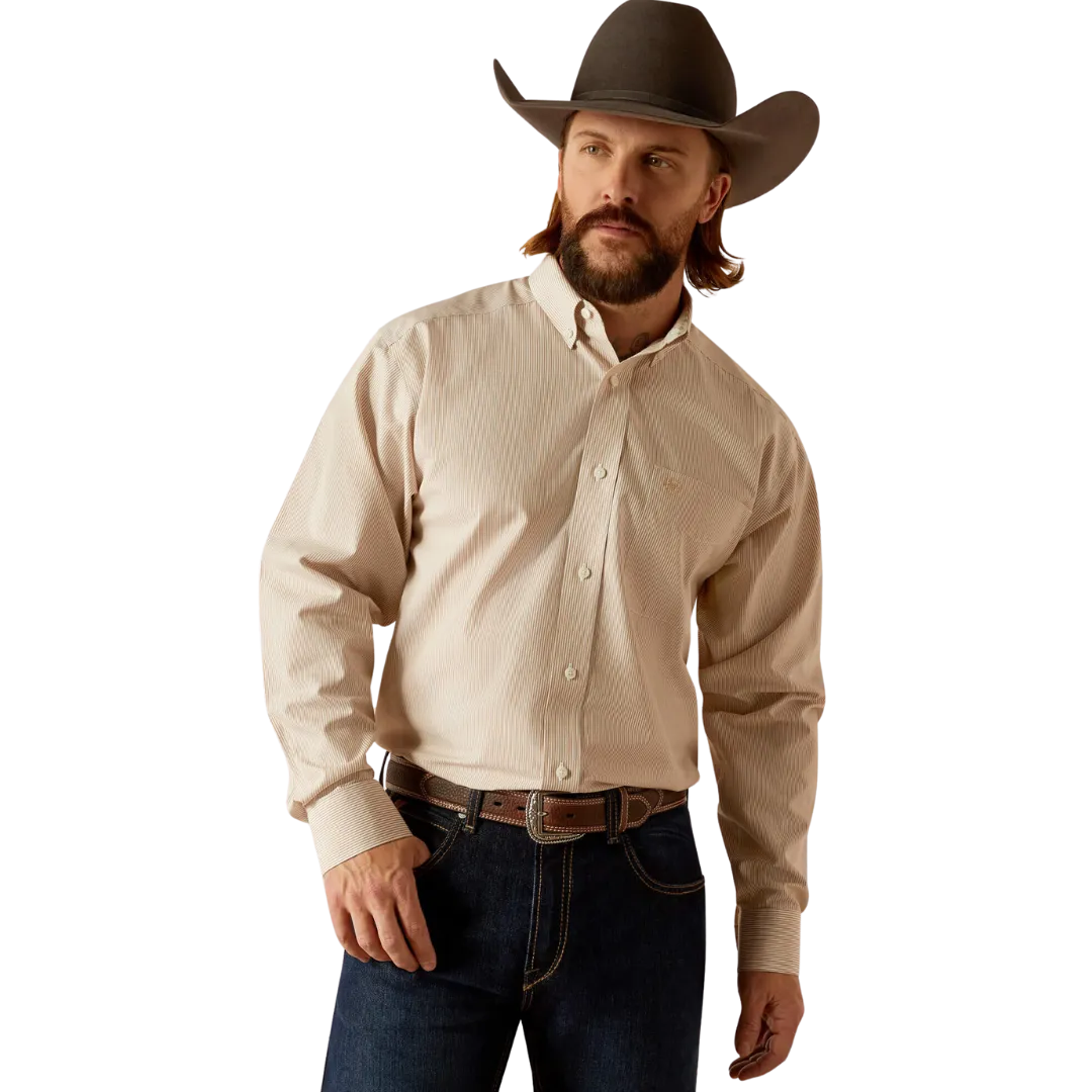 Ariat Men's Wrinkle Free Graysen Classic Fit Gold Shirt