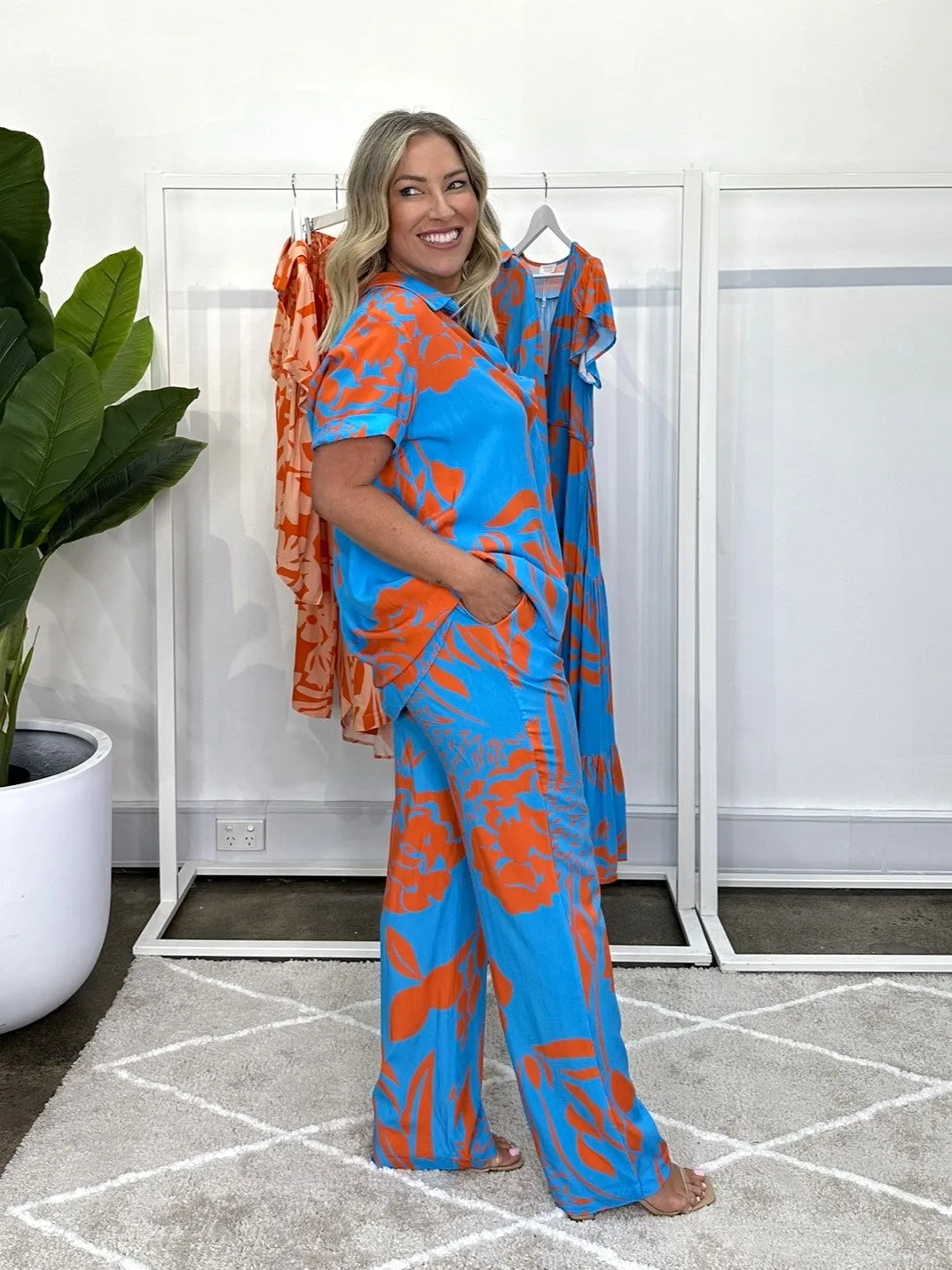 Bondi Wide Leg Pant - Bondi Print