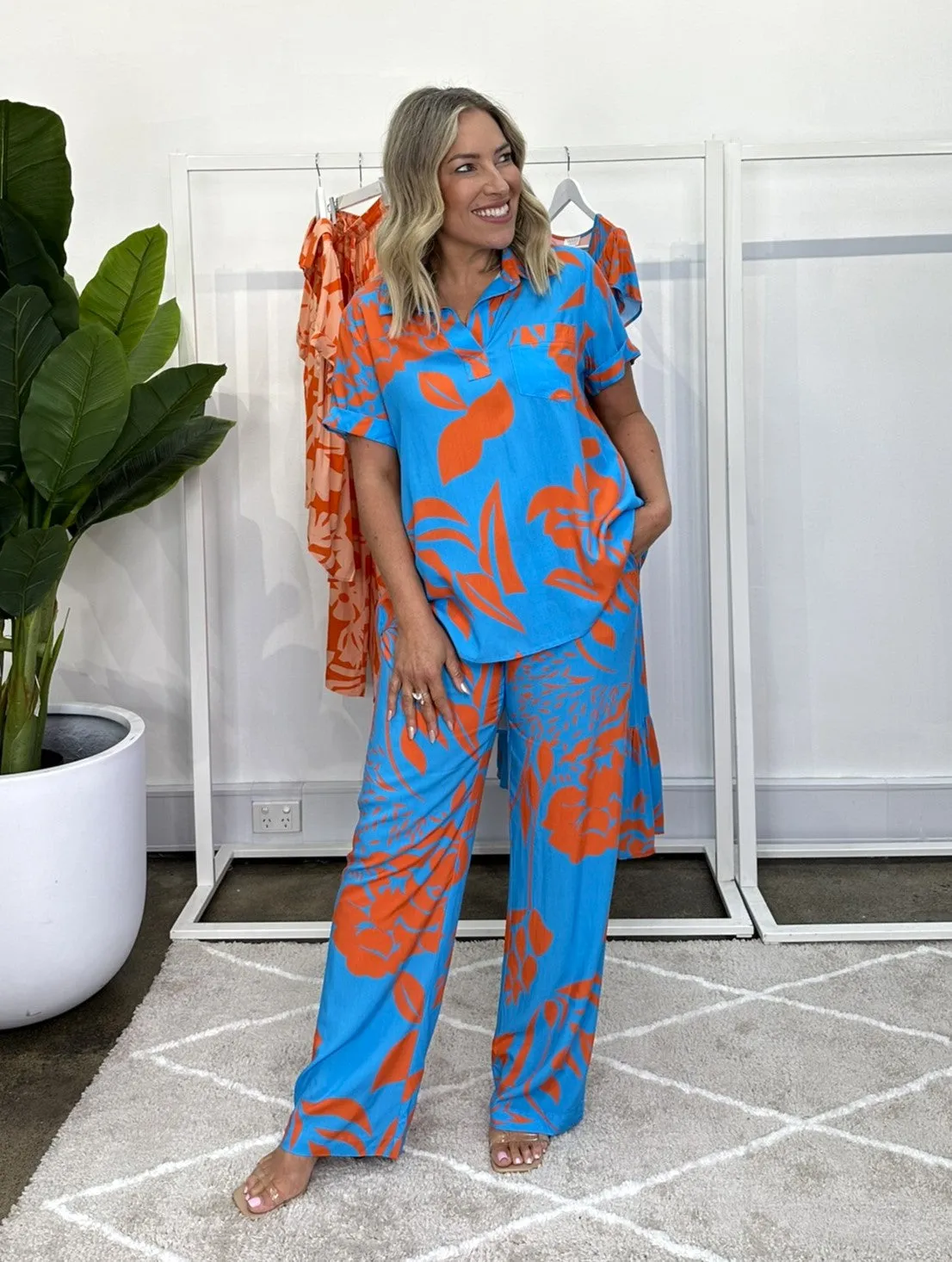 Bondi Wide Leg Pant - Bondi Print
