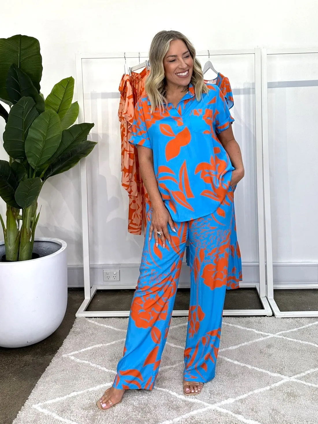 Bondi Wide Leg Pant - Bondi Print