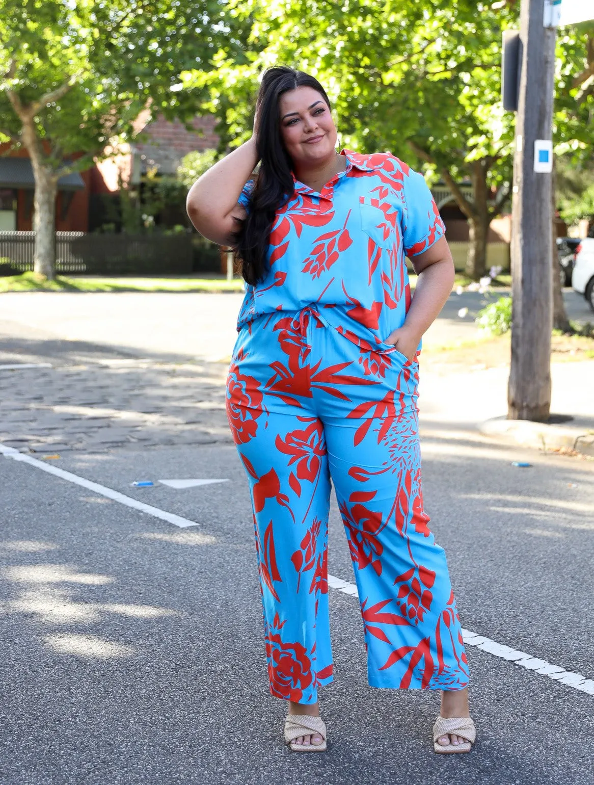 Bondi Wide Leg Pant - Bondi Print