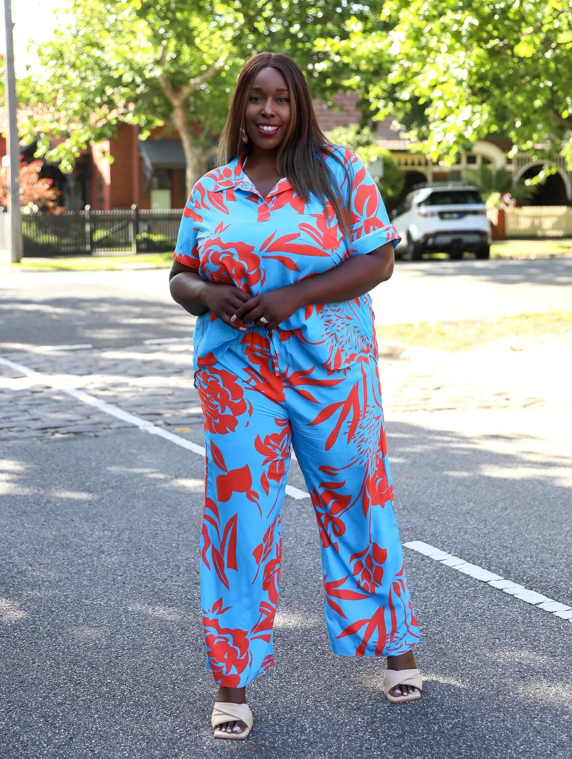 Bondi Wide Leg Pant - Bondi Print