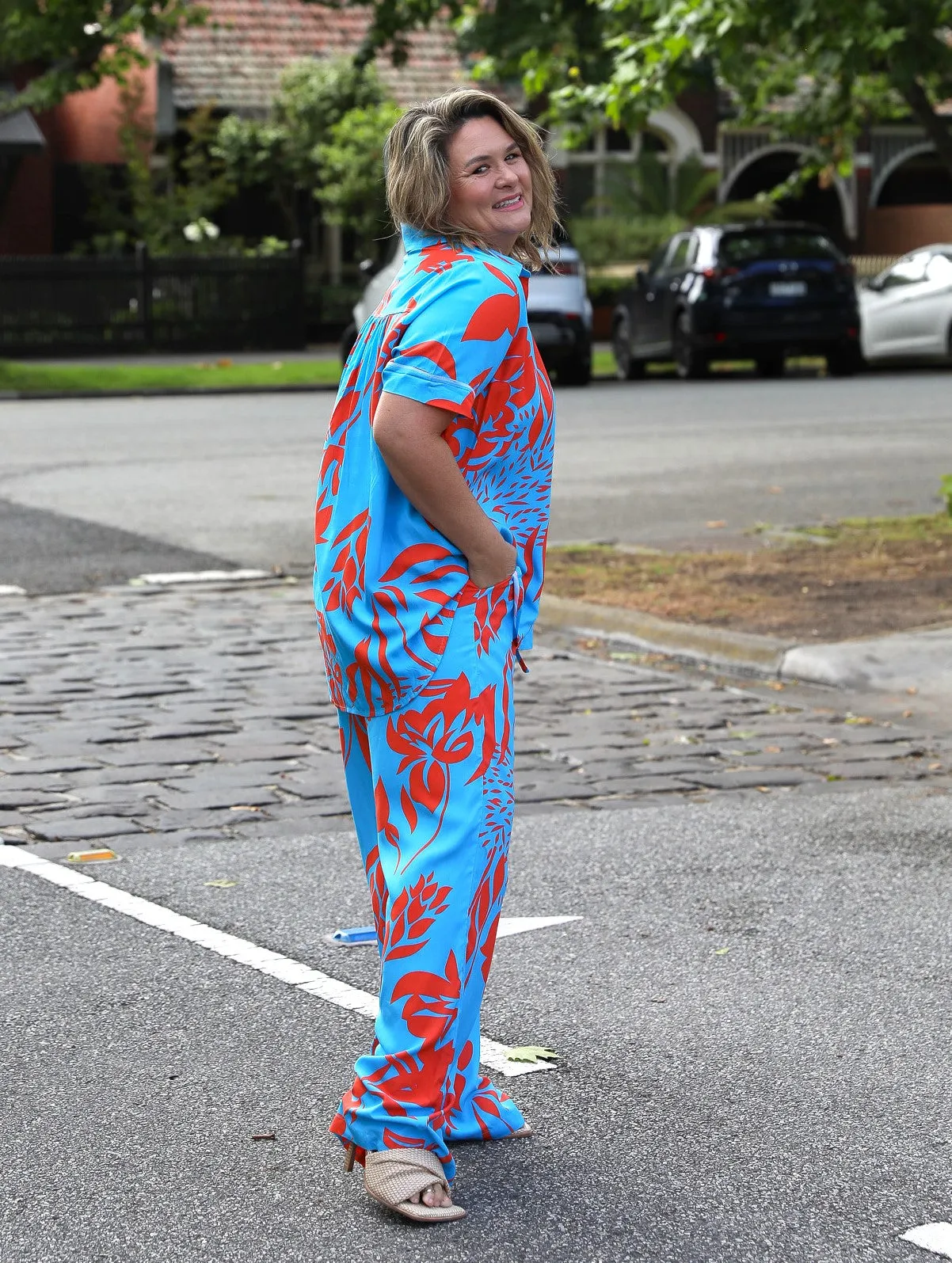 Bondi Wide Leg Pant - Bondi Print