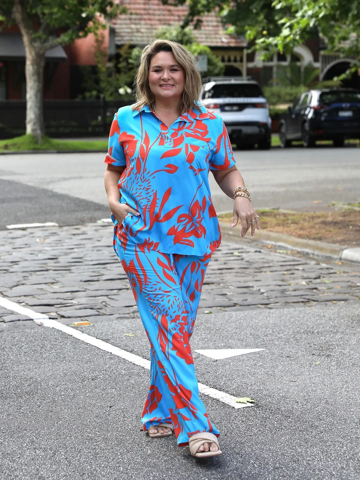 Bondi Wide Leg Pant - Bondi Print