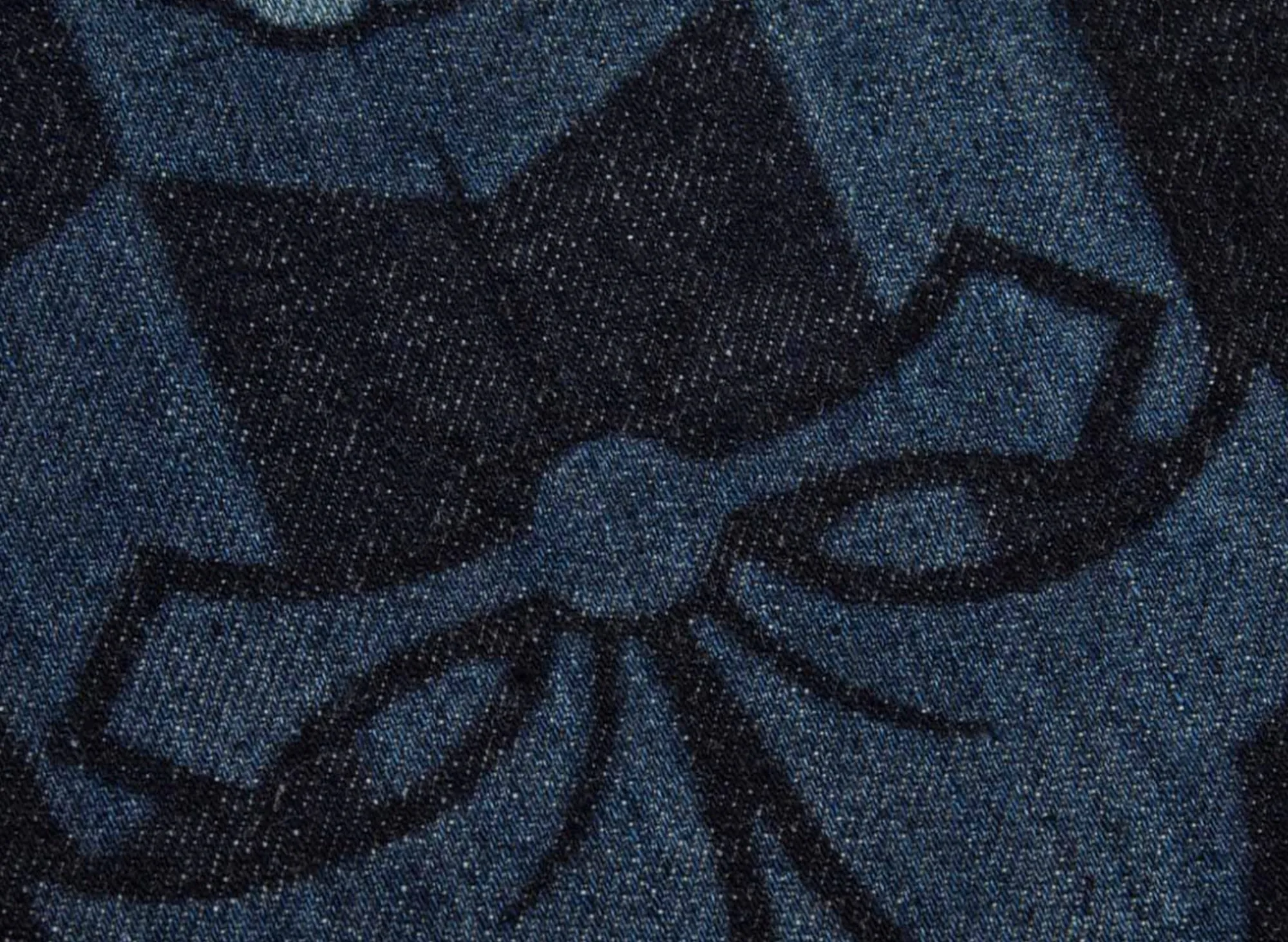 Evisu Monogram Daicock Discharged Print Slim Fit Jeans