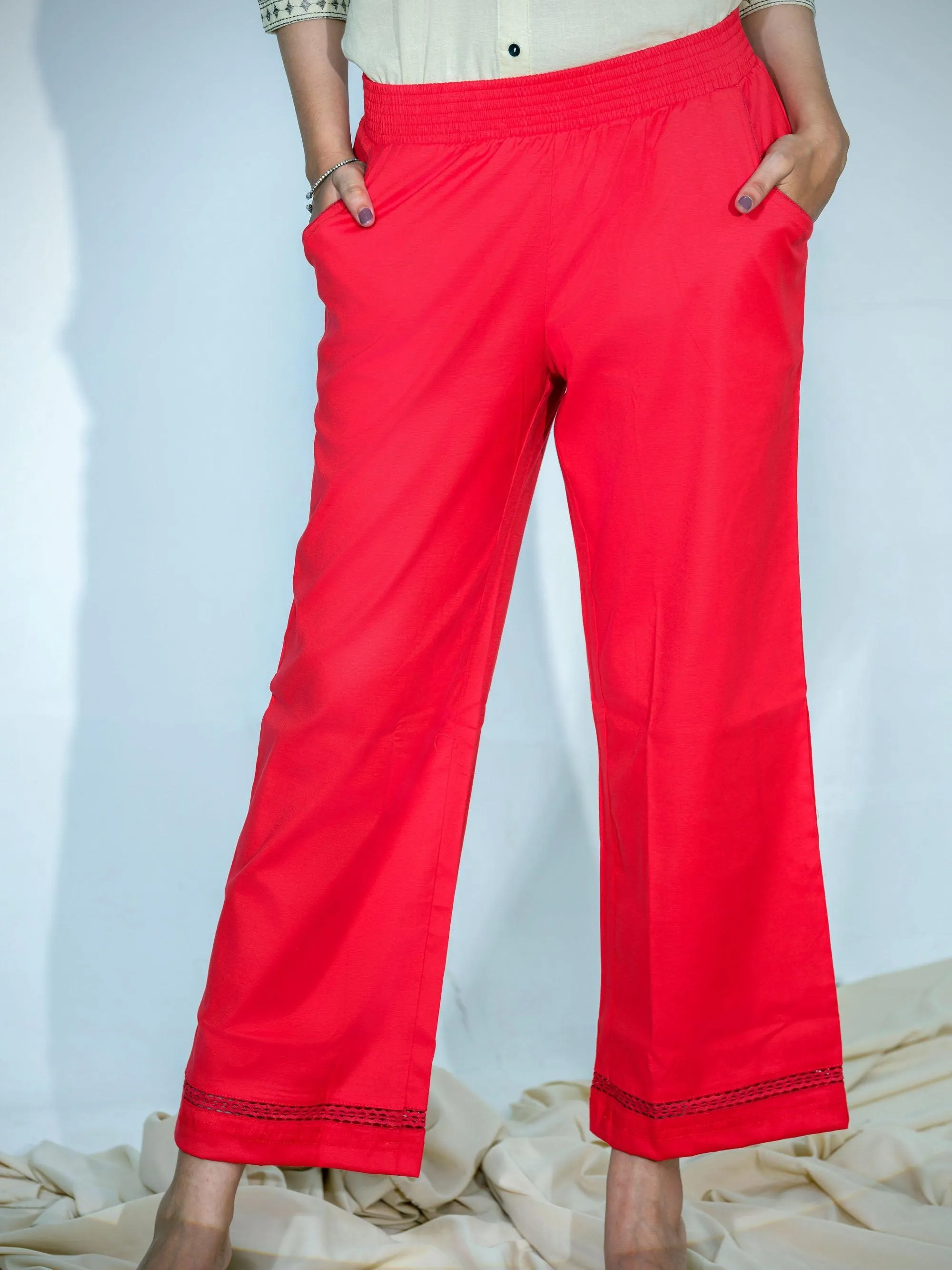 Full broad elasticated pants