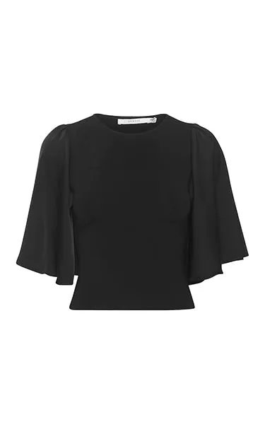 Gestuz Black Top with Silky Sleeves