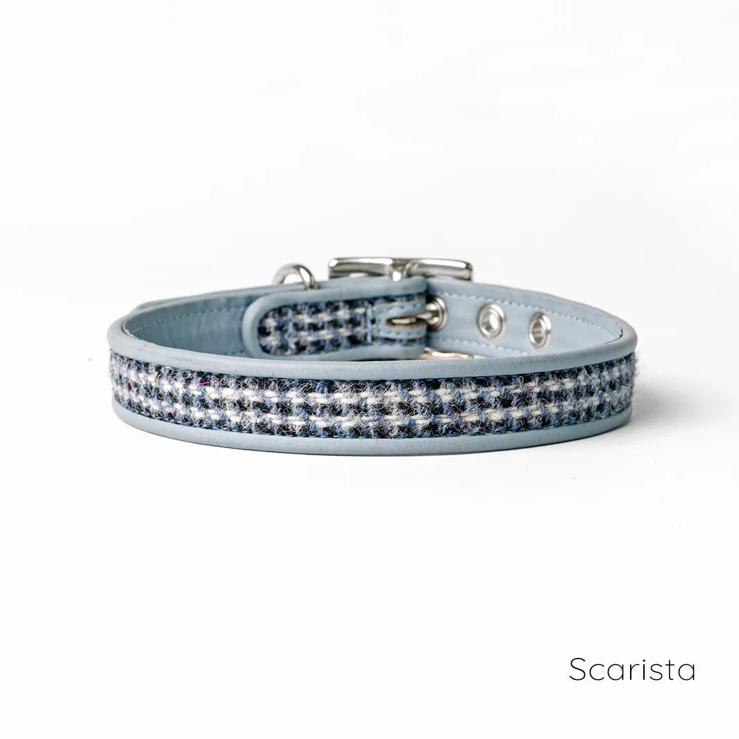 Harris Tweed Classic Slim Dog Collar by Holly&Lil