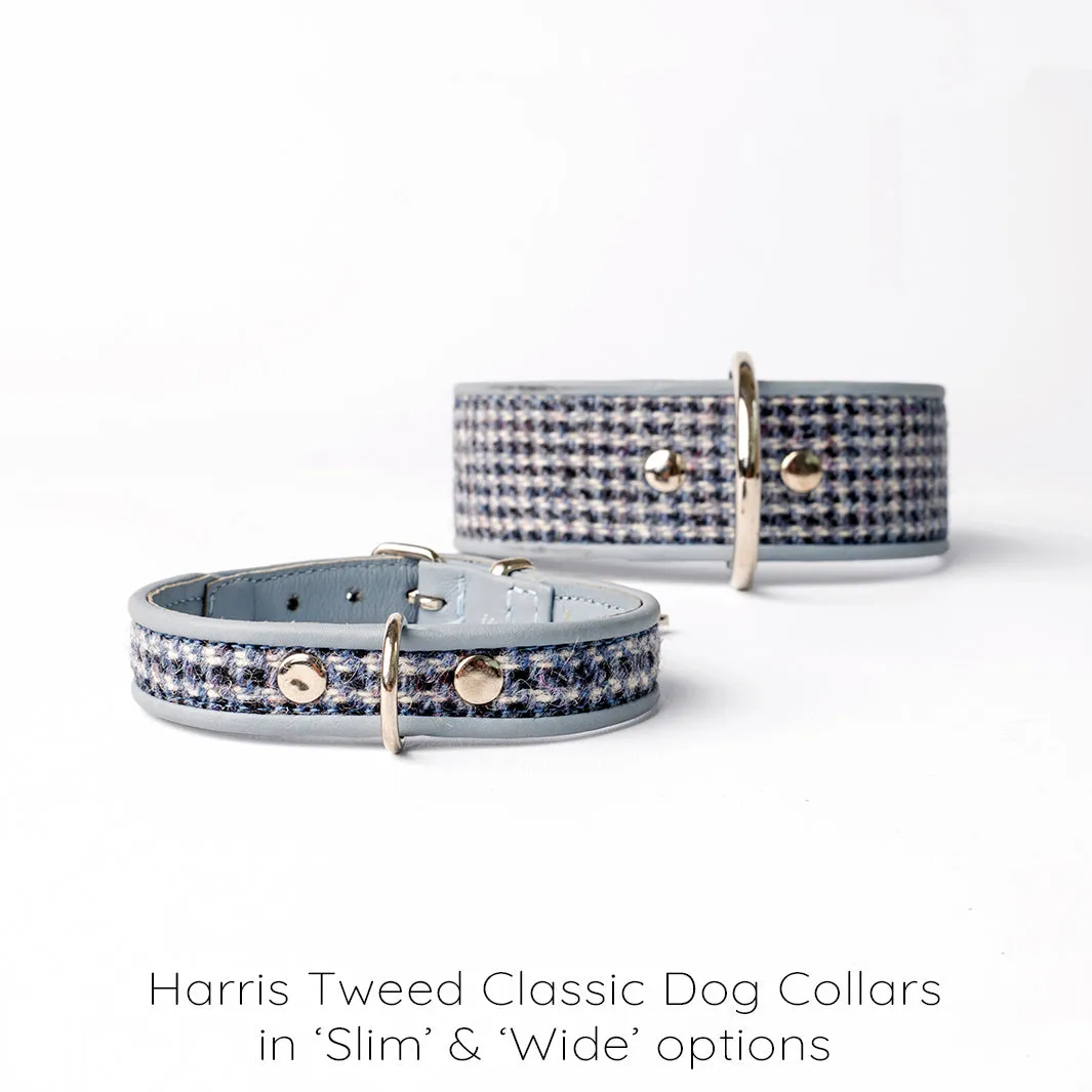 Harris Tweed Classic Slim Dog Collar by Holly&Lil
