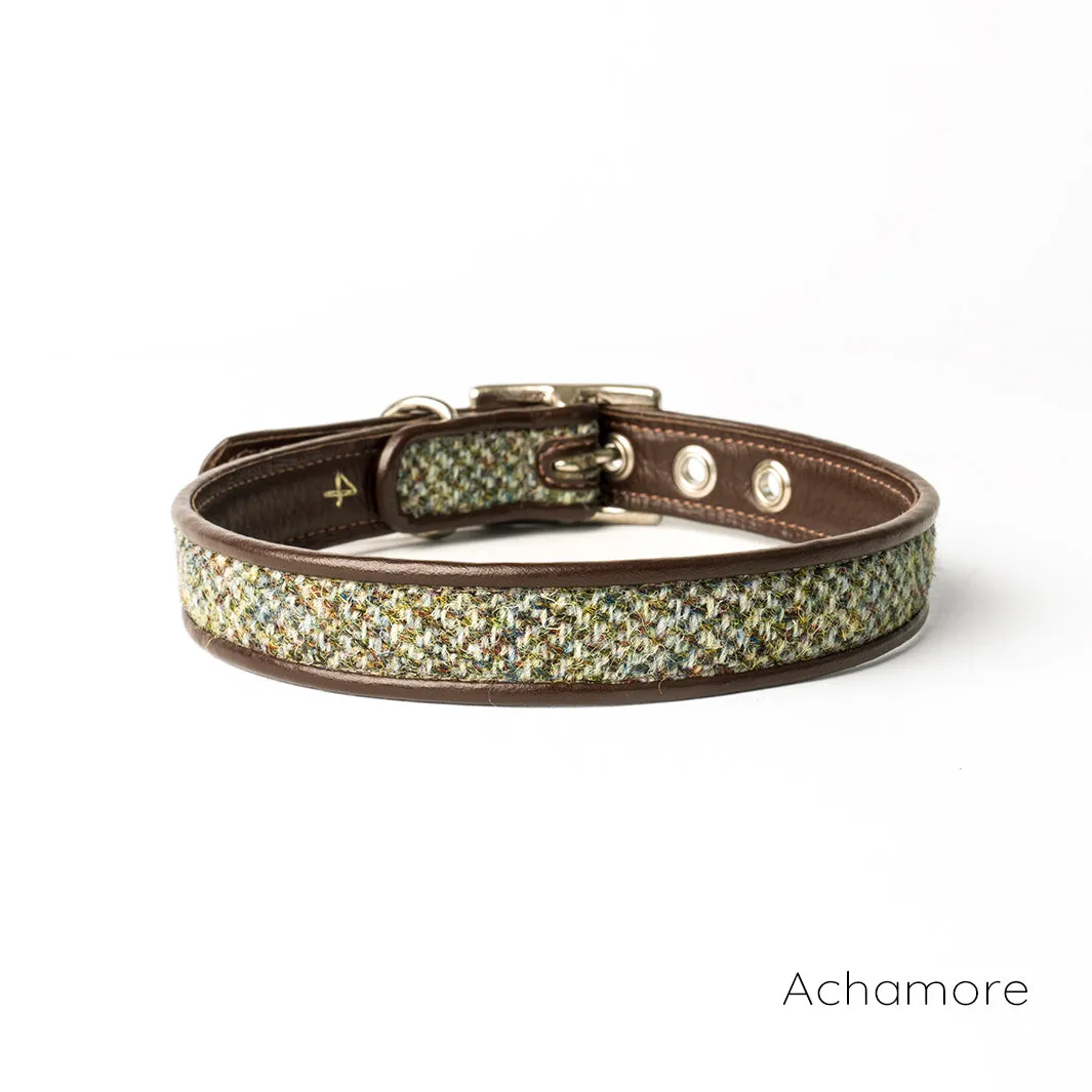 Harris Tweed Classic Slim Dog Collar by Holly&Lil