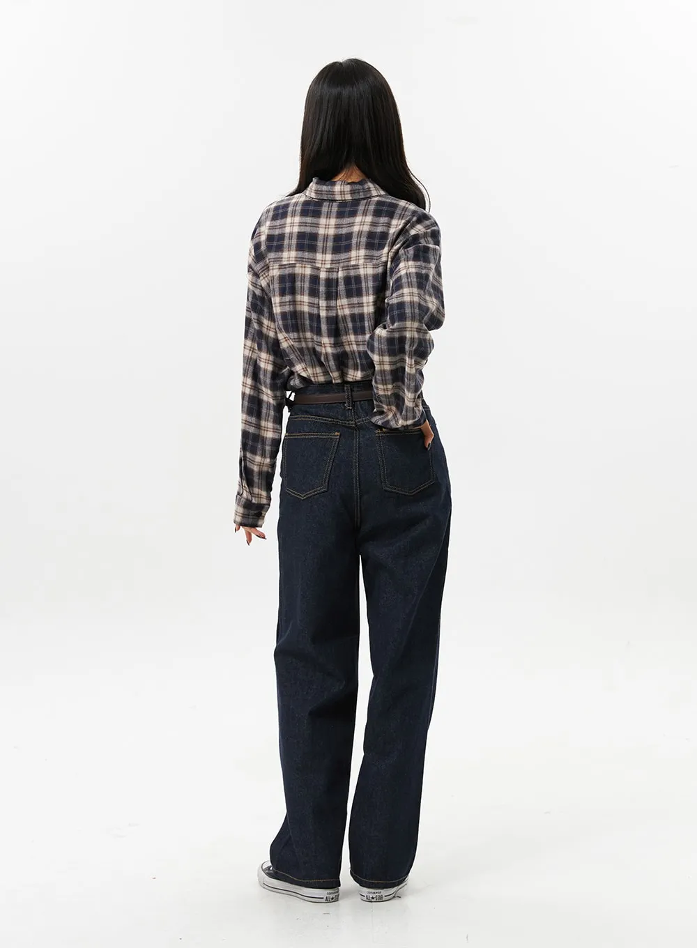 Indigo Wide Fit Pants OO312