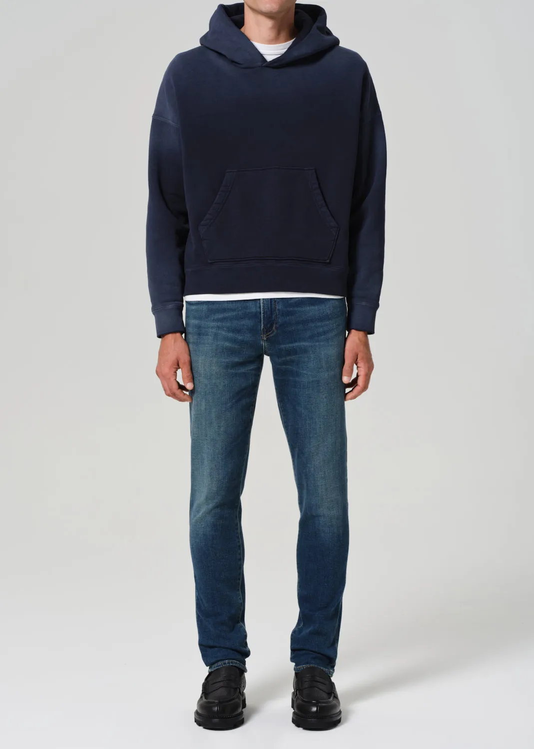 London Tapered Slim Cashmere Denim in Cyrus