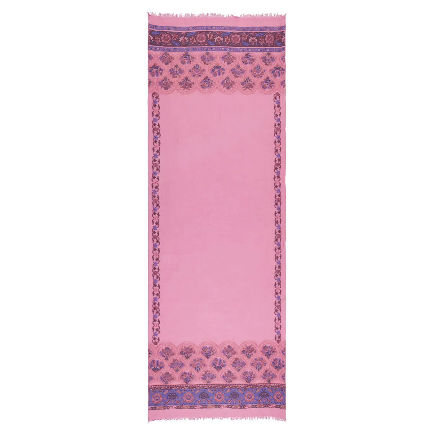 Pink Cupro Metallic Tencel Woven Design Dupatta