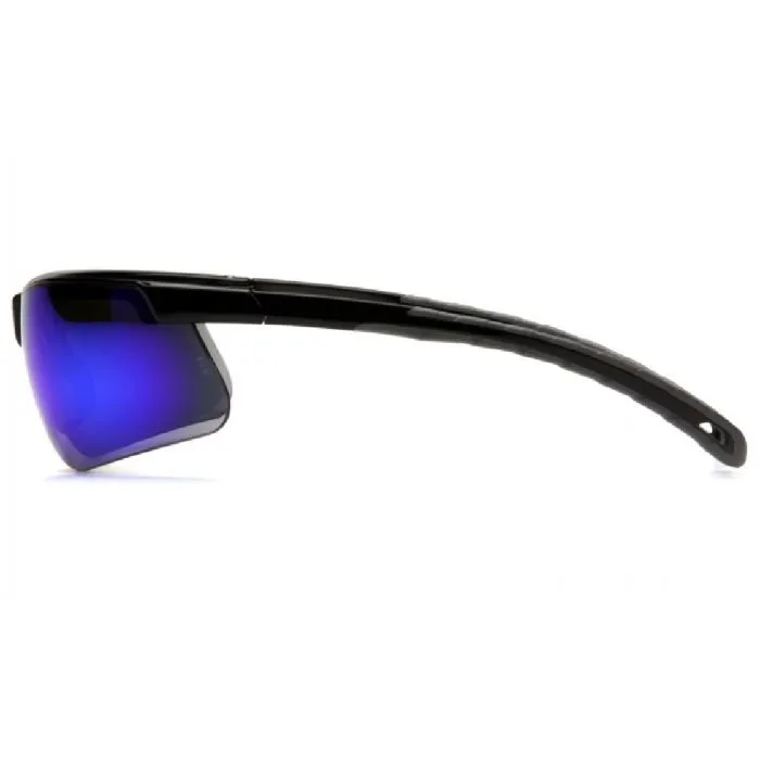 Pyramex Ever-Lite SB8665D Safety Glasses Ice Blue Mirror Lens Black Frame, One Size, 1 Each