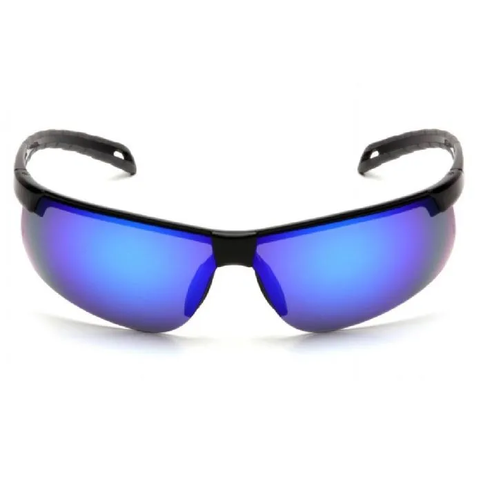Pyramex Ever-Lite SB8665D Safety Glasses Ice Blue Mirror Lens Black Frame, One Size, 1 Each