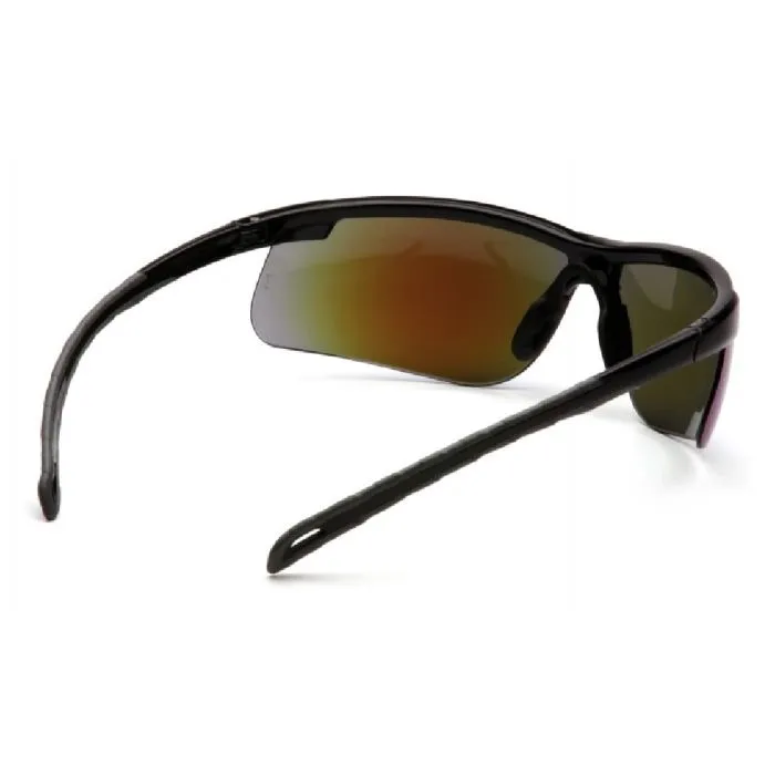 Pyramex Ever-Lite SB8665D Safety Glasses Ice Blue Mirror Lens Black Frame, One Size, 1 Each