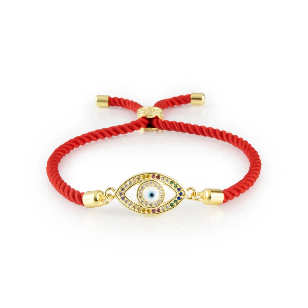 Rainbow Evil Eye Bracelet