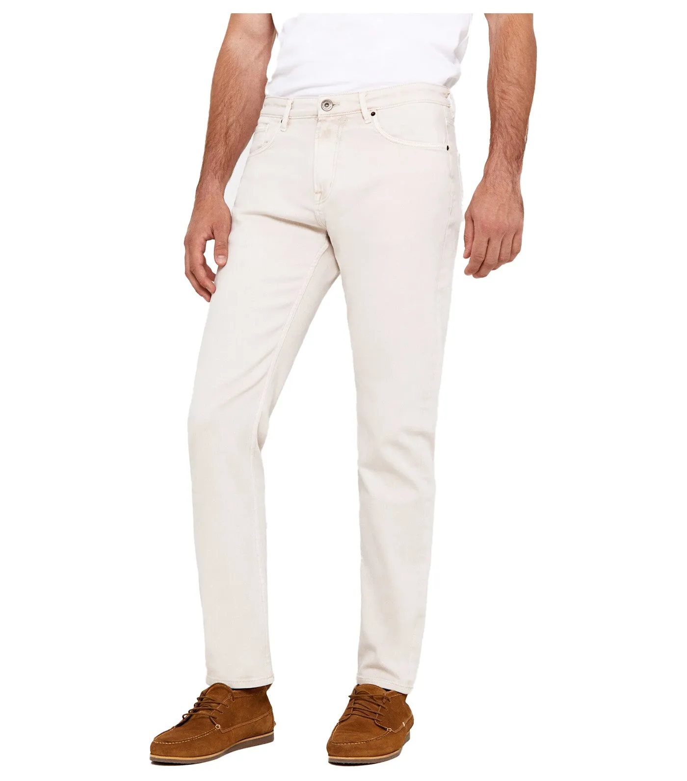 Regular Fit 5-Pocket Pants Beige