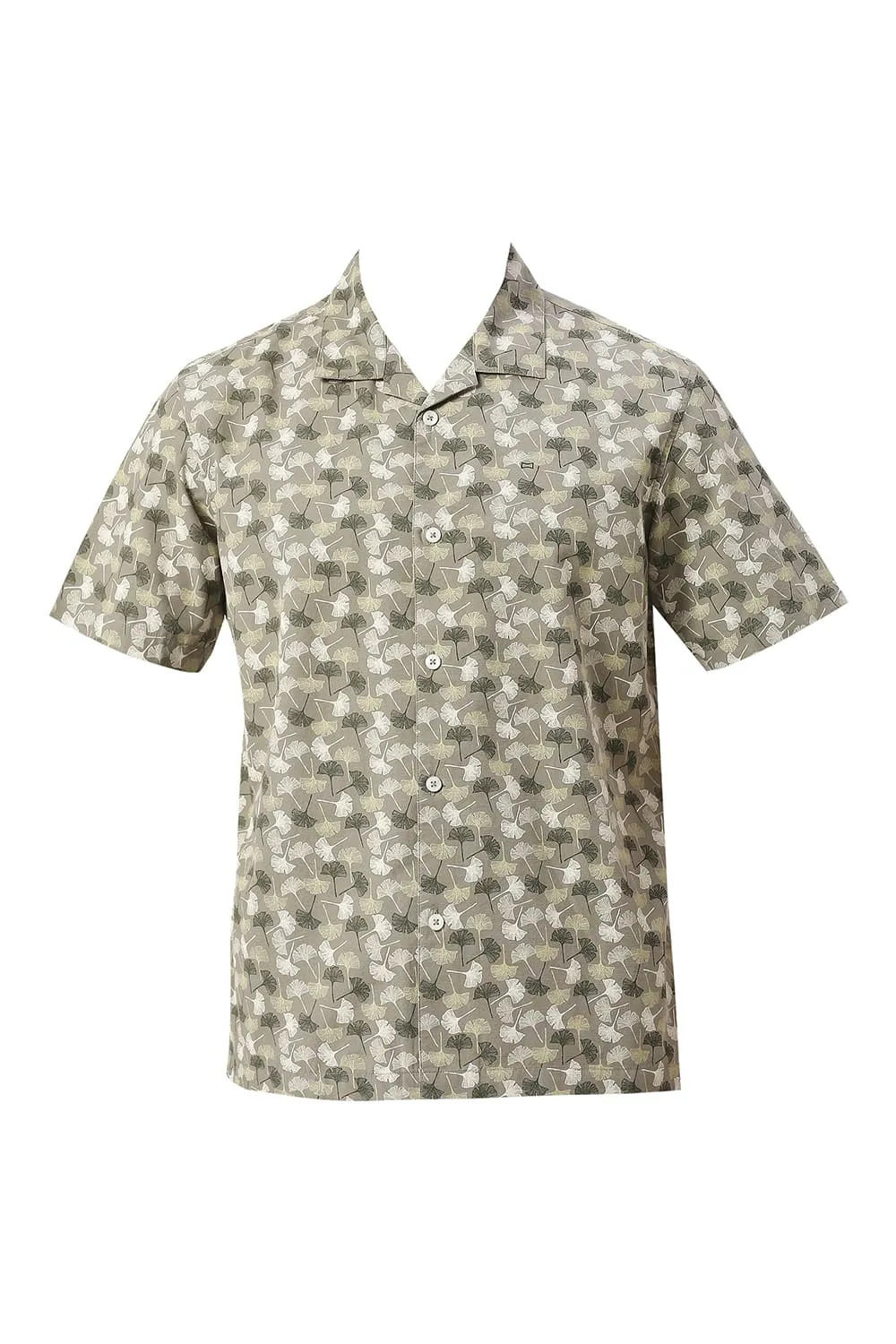 Relaxed Fit Cotton Slub Printed Halfsleeves Shirt