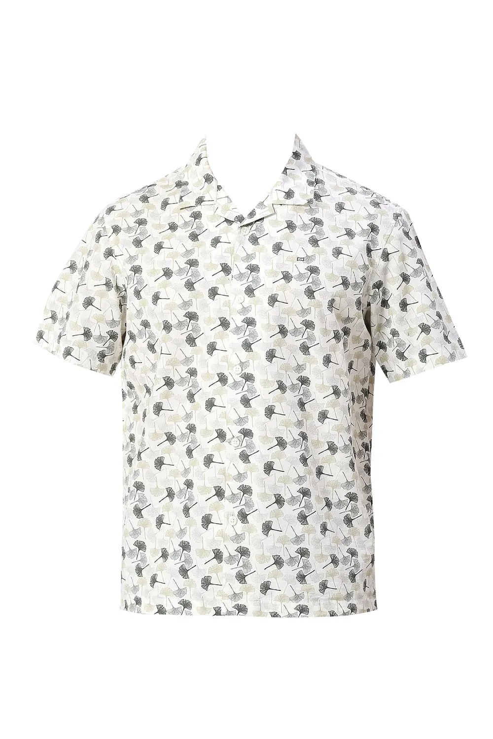 Relaxed Fit Cotton Slub Printed Halfsleeves Shirt