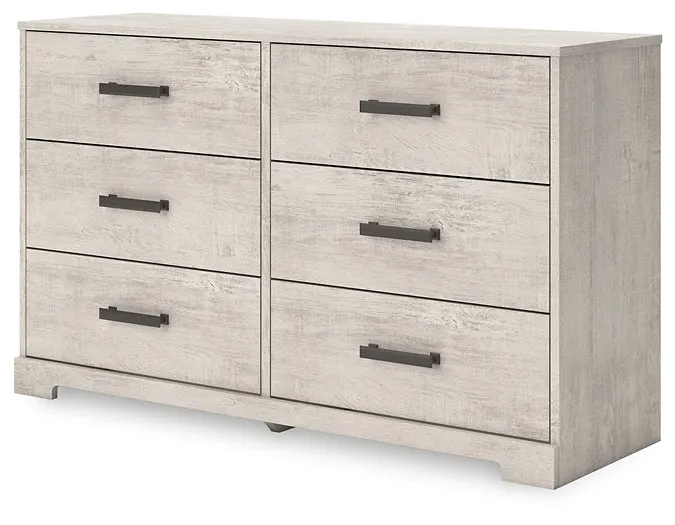 Shawburn Queen Crossbuck Panel Headboard with Dresser and Nightstand