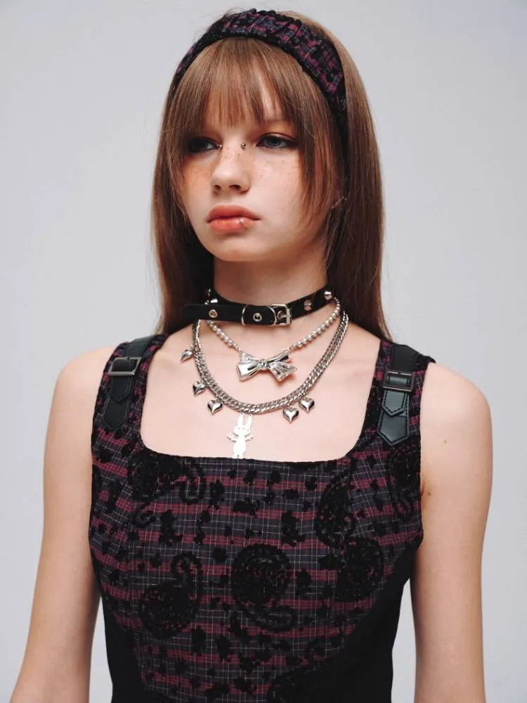 Short slim fit trap zipper vest【s0000008389】