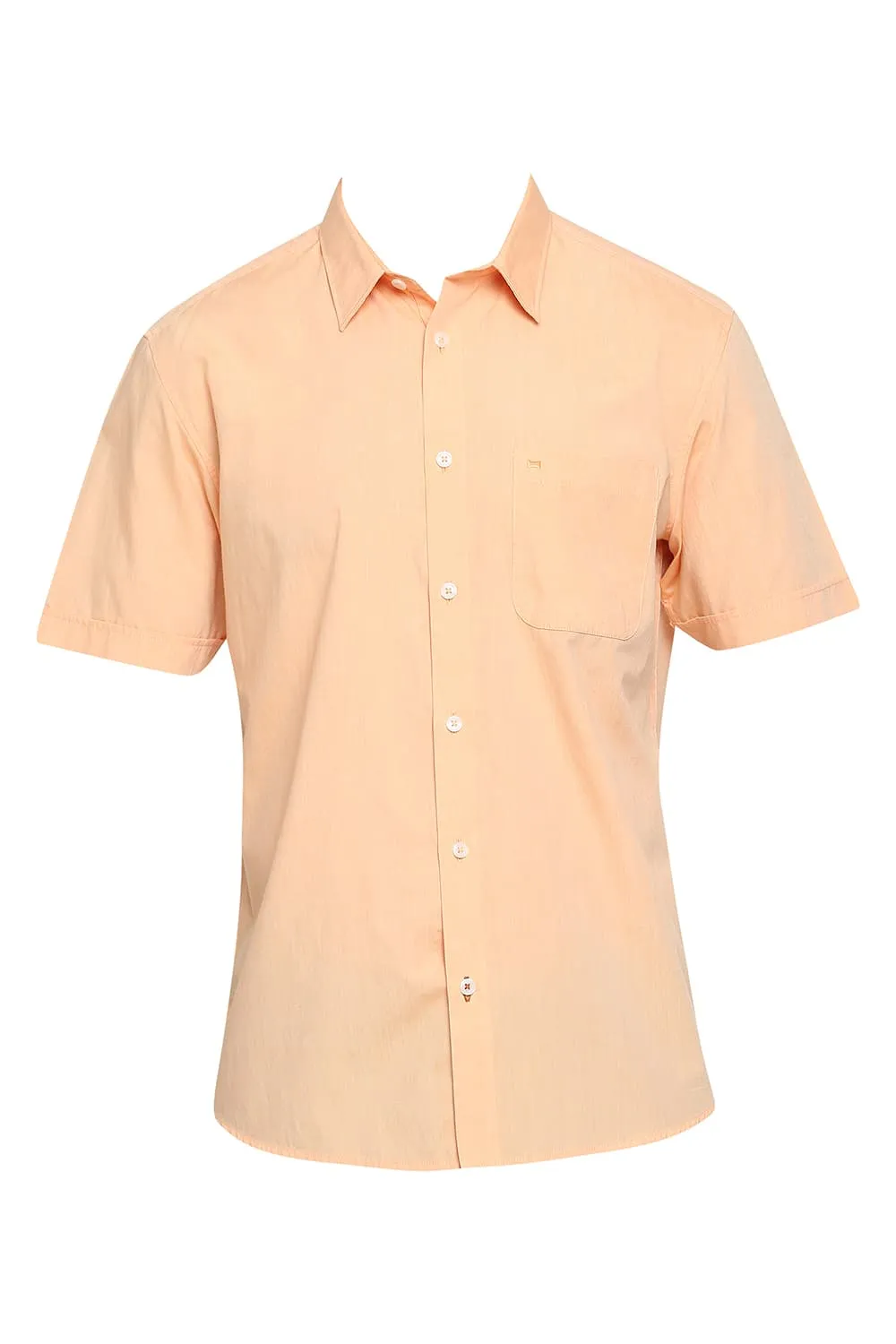 Slim Fit Cotton Polyester Viscose Halfsleeves Shirt
