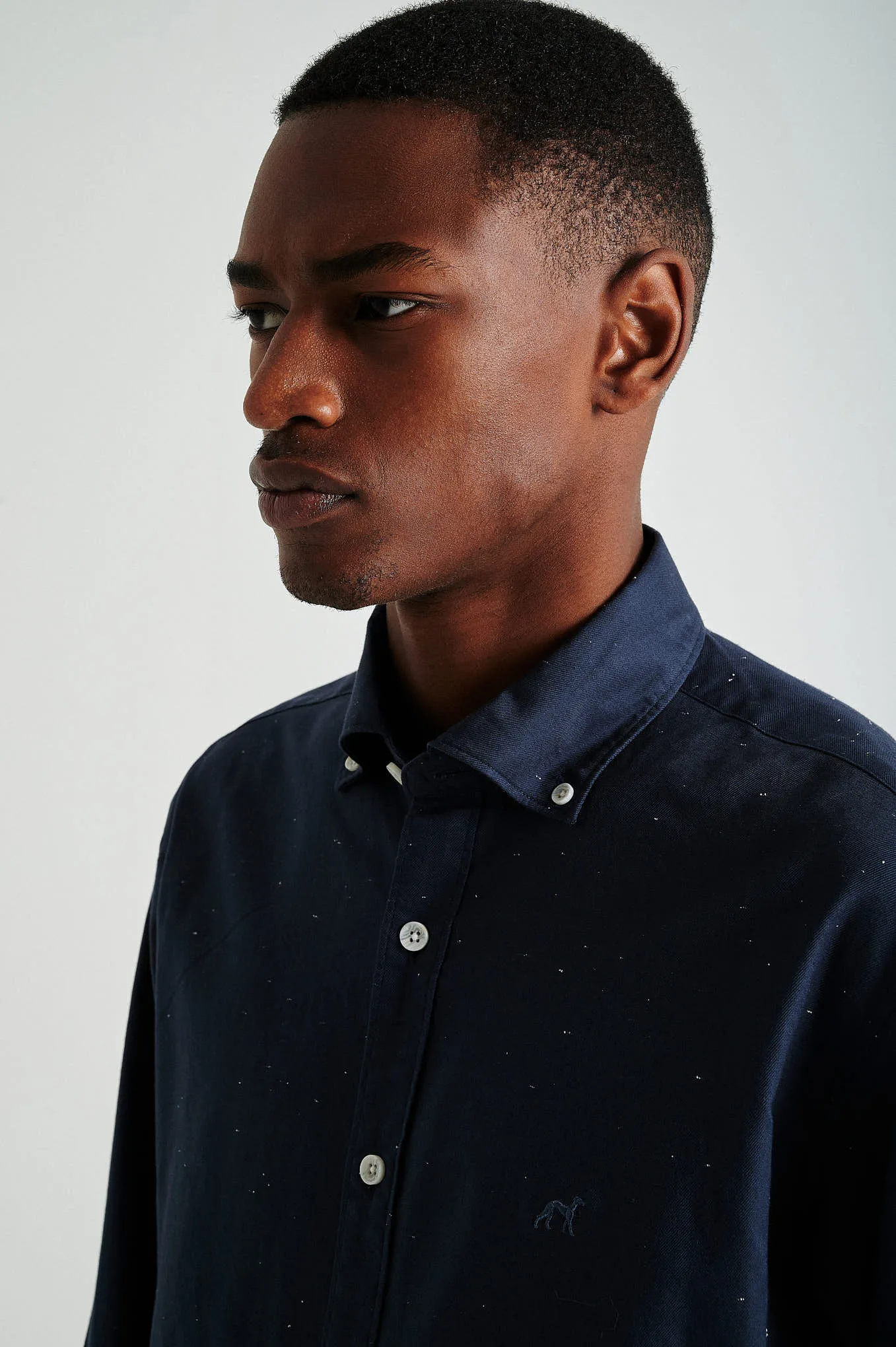 Slim fit slubcotton shirt