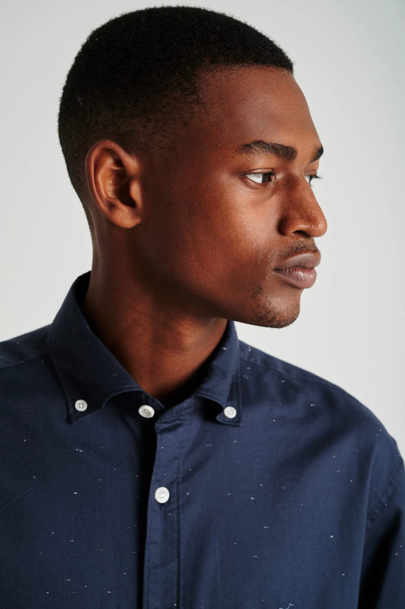 Slim fit slubcotton shirt