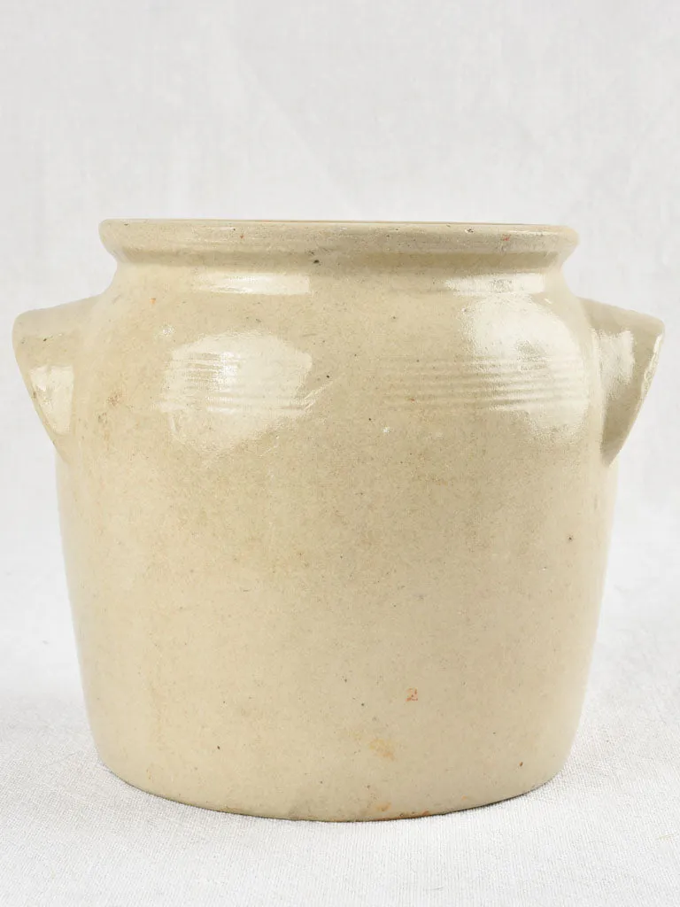 Small earthenware crock pot - gray 7½"