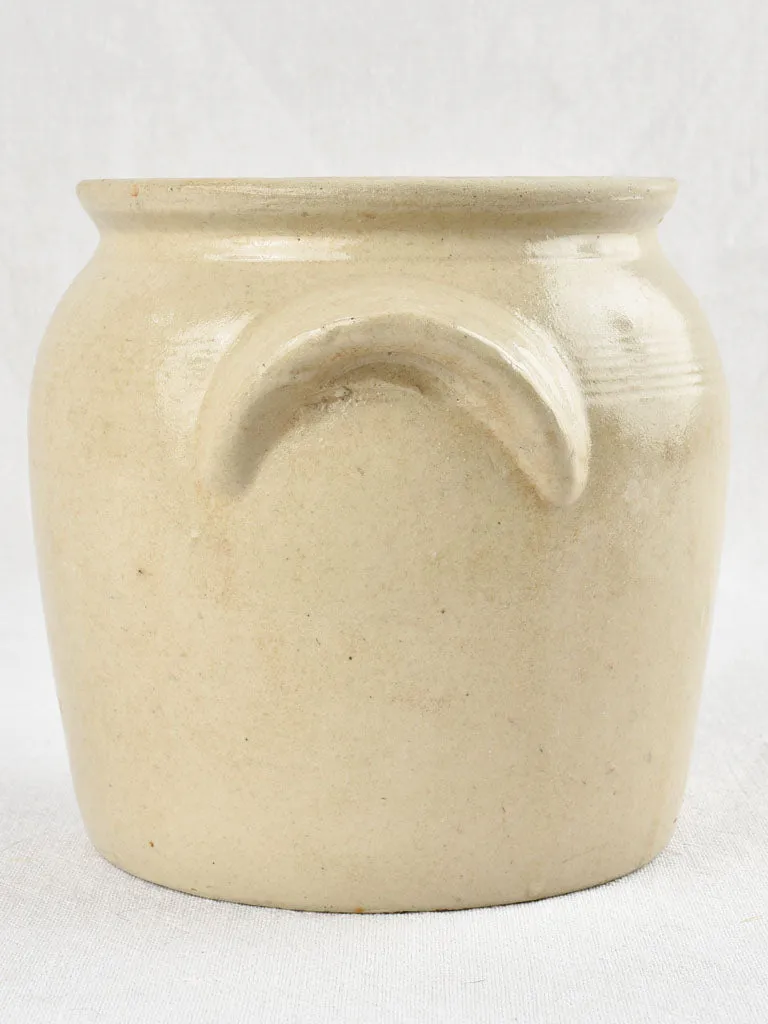 Small earthenware crock pot - gray 7½"