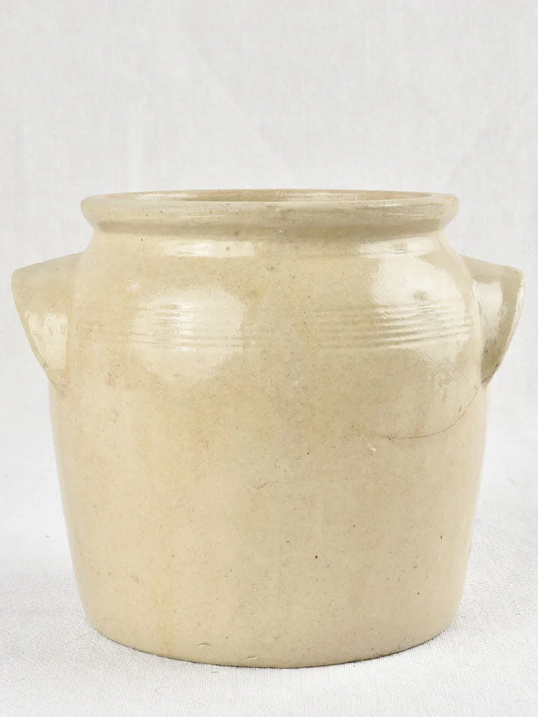 Small earthenware crock pot - gray 7½"