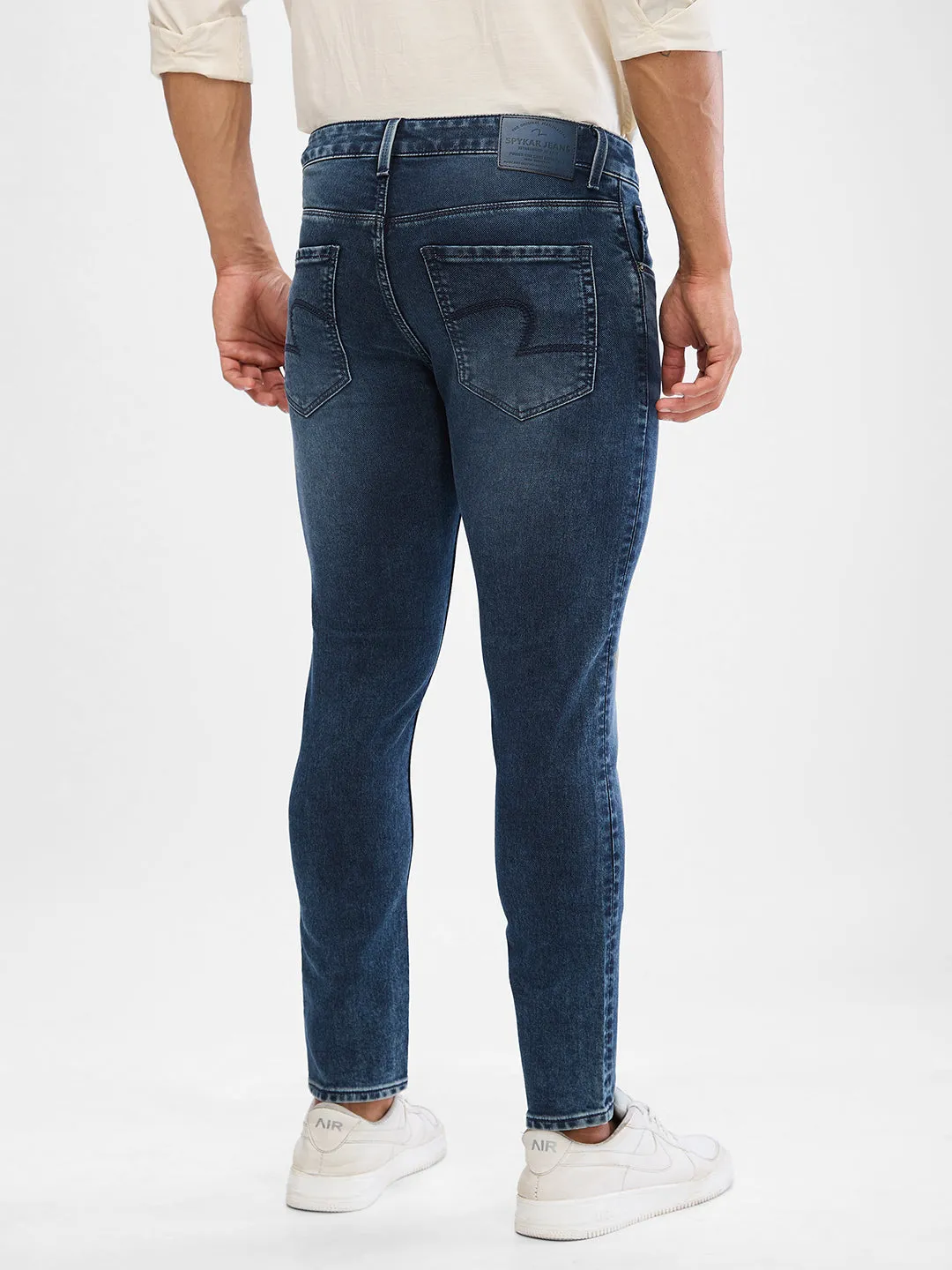 Spykar Dark Blue Slim Fit Jeans For Men