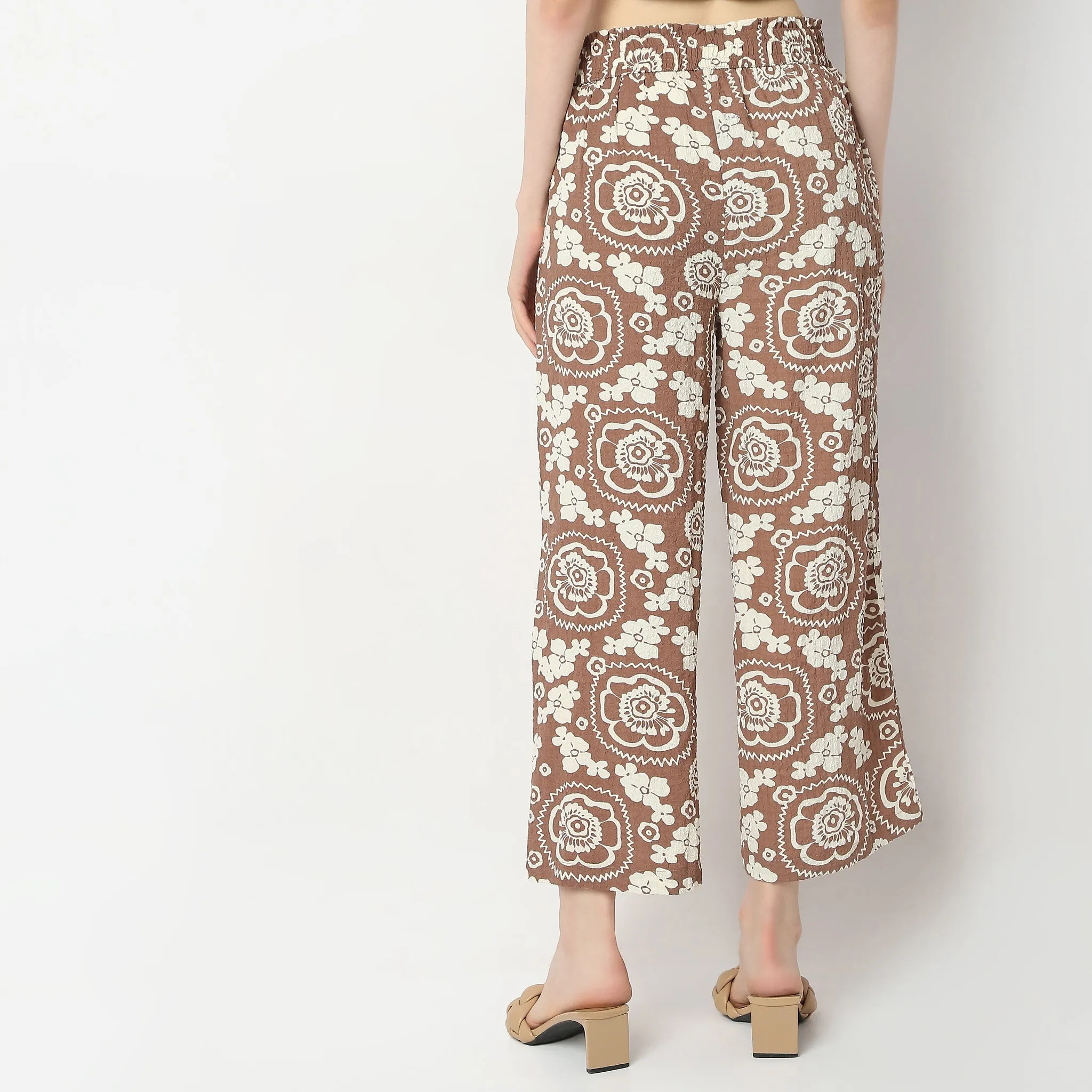 Straight Fit Printed Pants