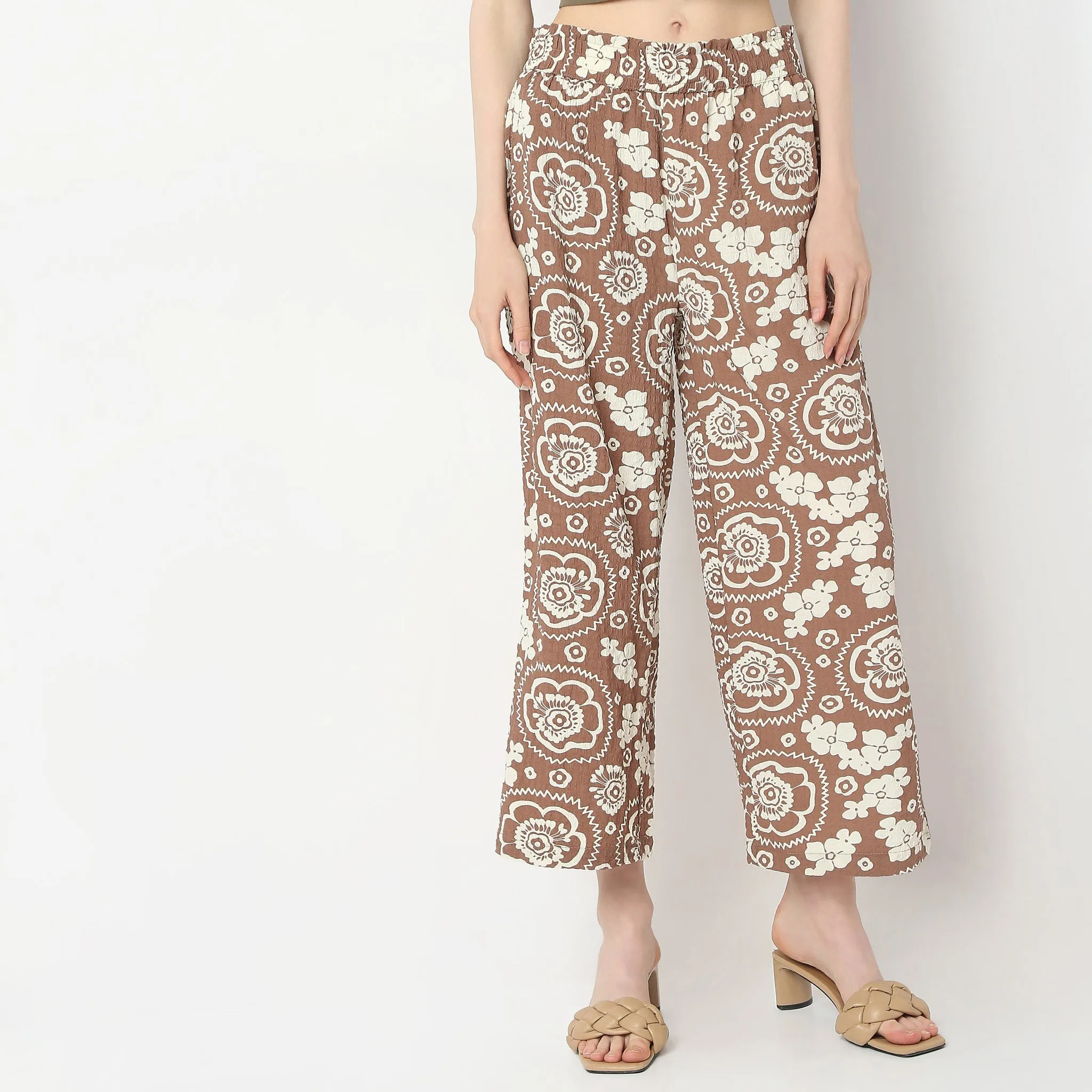 Straight Fit Printed Pants