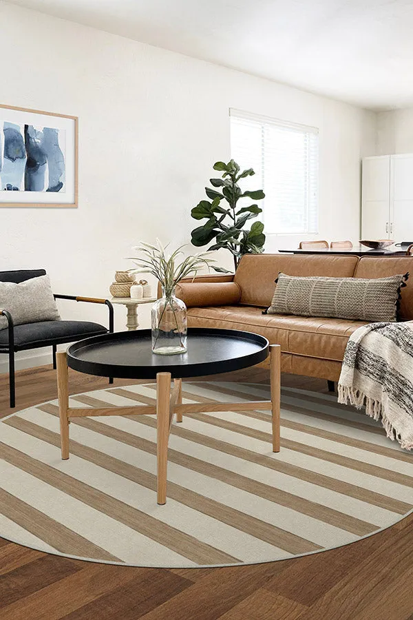 Sumi Sailor Stripe Camel Rug