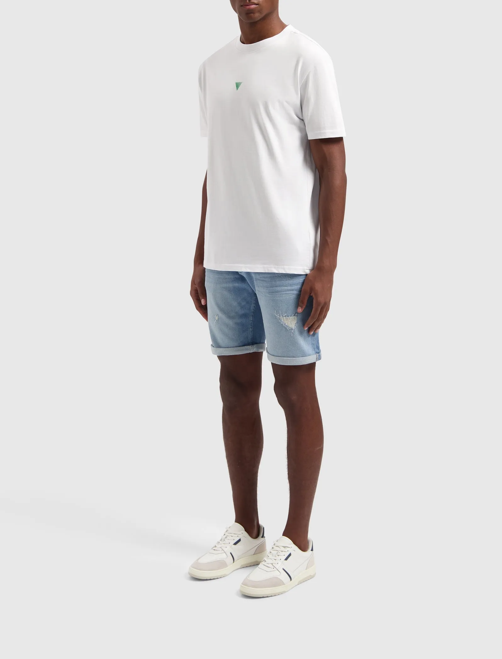 The Miles Slim Fit Shorts | Denim Light Blue
