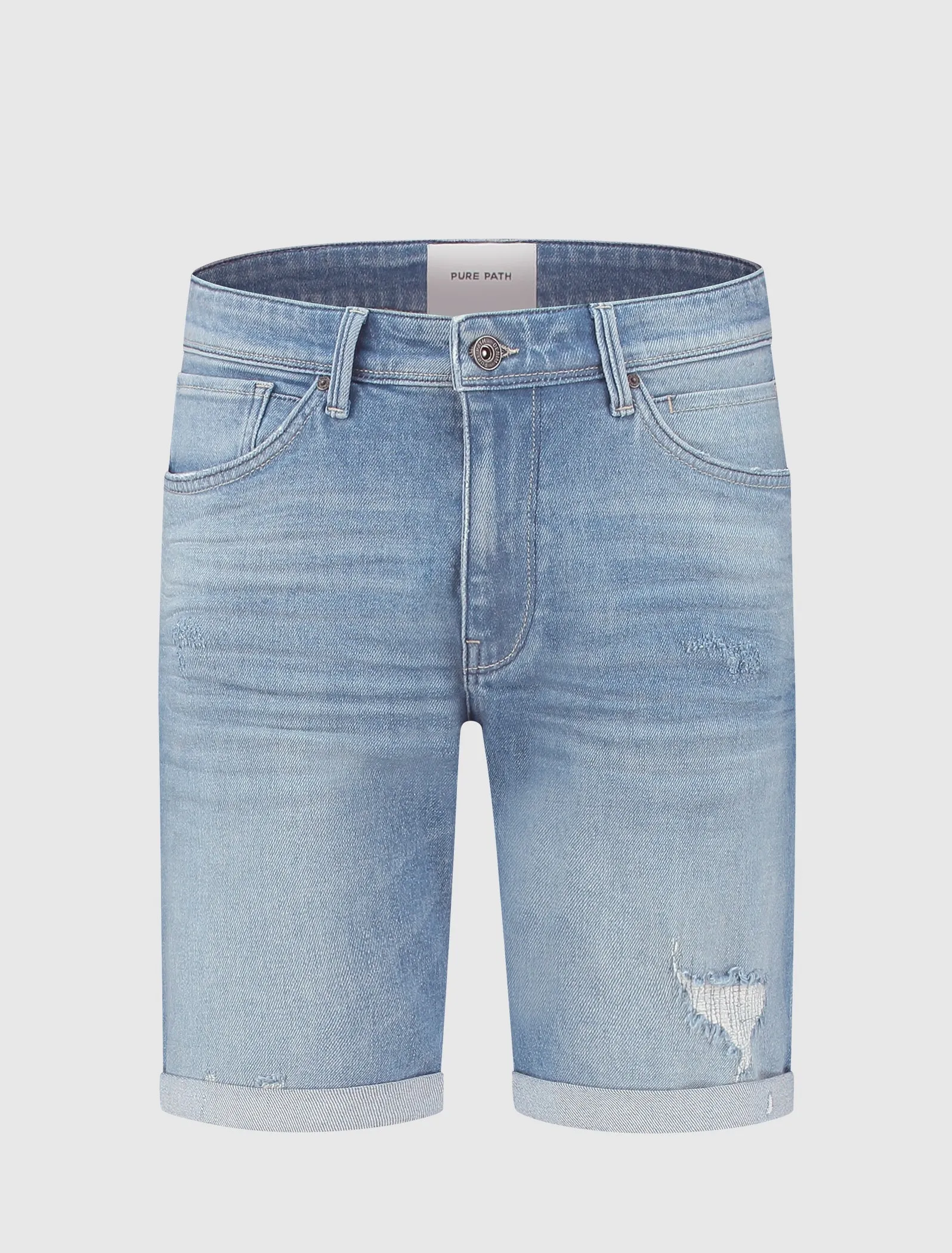 The Miles Slim Fit Shorts | Denim Light Blue