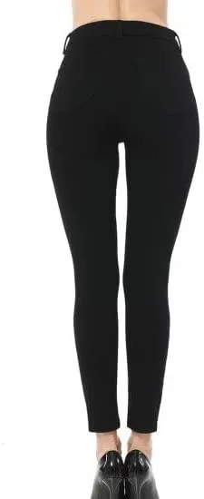 Wax Jeans Women's Butt I Love You Push-Up Classic 5-Pocket Ankle Skinny Jeans